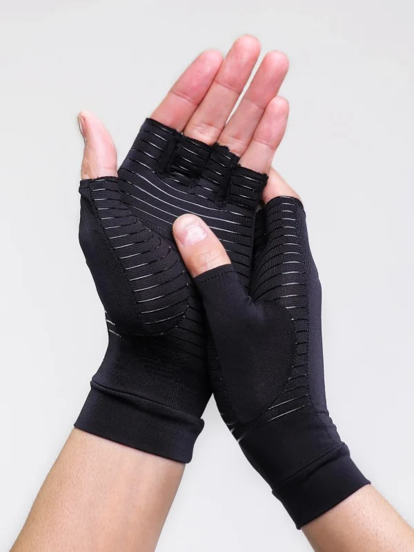 COPPER COMPRESSION HALF GLOVES - UNISEX