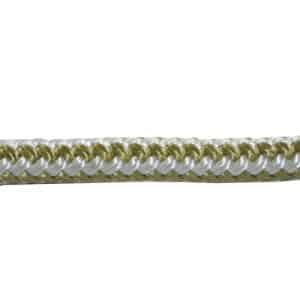3/8" x 10' Gold NYLON DOUBLE BRAID with White TRACER