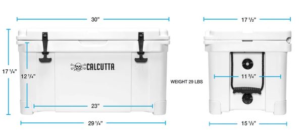Calcutta 55L Cooler White
