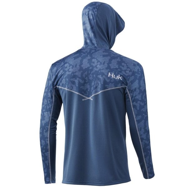 Huk Icon X Running Lakes Hoodie - Titanium Blue
