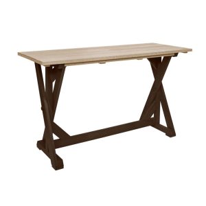 CR Plastics Harvest Bar Table Beige / Chocolate