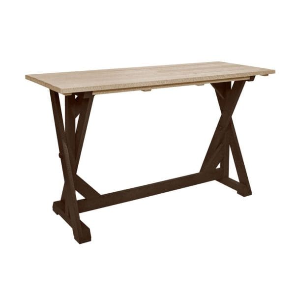 CR Plastics Harvest Bar Table Beige / Chocolate