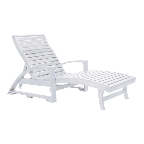 CR Plastics St. Tropez Chaise Lounge White