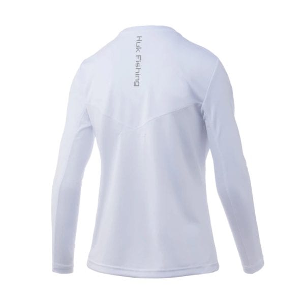 Huk Women's Icon X Solid Long Sleeve Shirt White