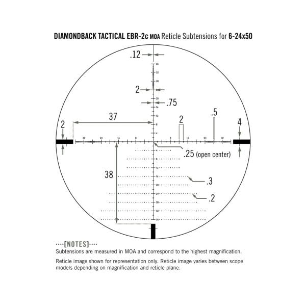 Vortex Diamondback Tactical FFP Riflescope EBR-2C MOA