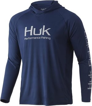 huk vented pursuit hoodie Sargasso Sea