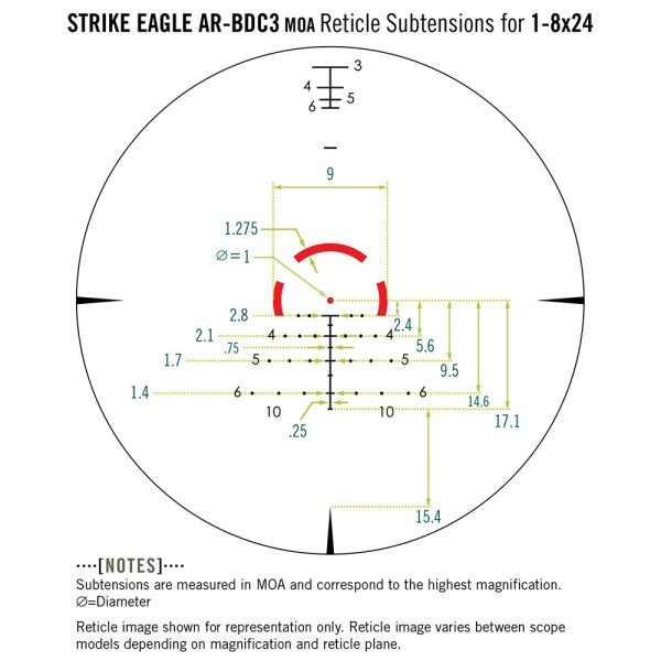 Vortex Strike Eagle Riflescope with AR-BDC3