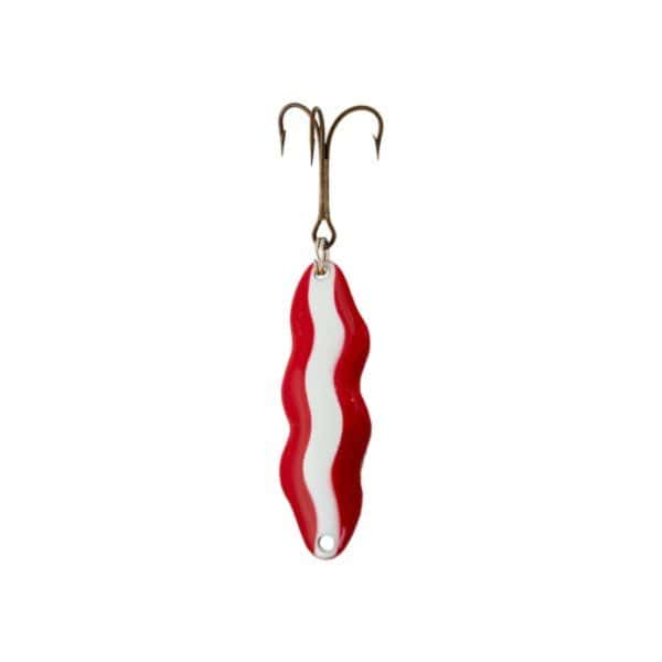 Serpent Wobbler - Red & White, 2.75 in